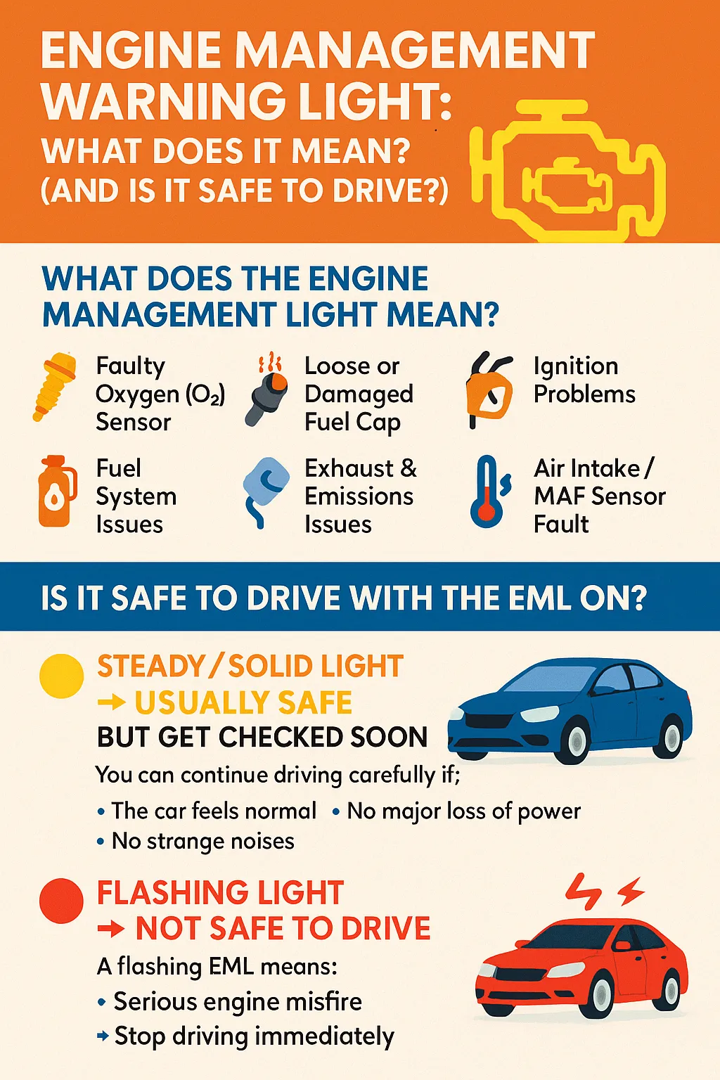 Engine Management Warning Light: What Does It Mean? (And Is It Safe to Drive?)